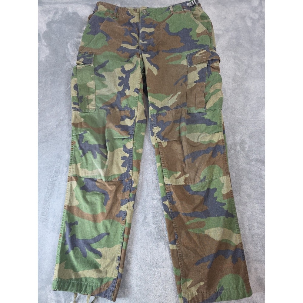 USGI US Military BDU Woodland Camouflage Pants Trousers 34x31 Thrashed‎ Y2K 90's